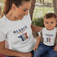 Alsace France Mom and Child Organic Cotton T-Shirts family Set (Set of 2)
