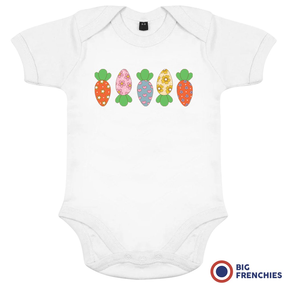 Easter Carrots Organic Cotton Baby Onesie