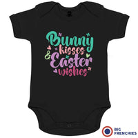 Bunny Kisses Easter Wishes Organic Cotton Baby Onesie