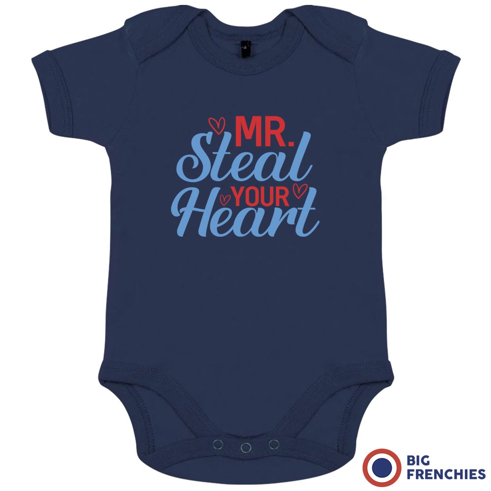 Mr Steal Your Heart Organic Baby Onesie