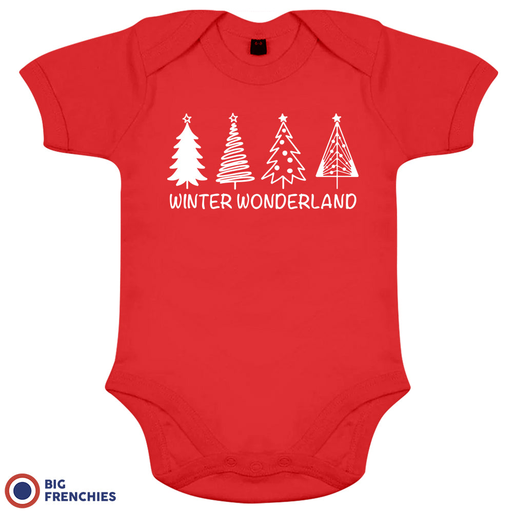 Winter Wonderland Christmas Organic Cotton Baby Onesie