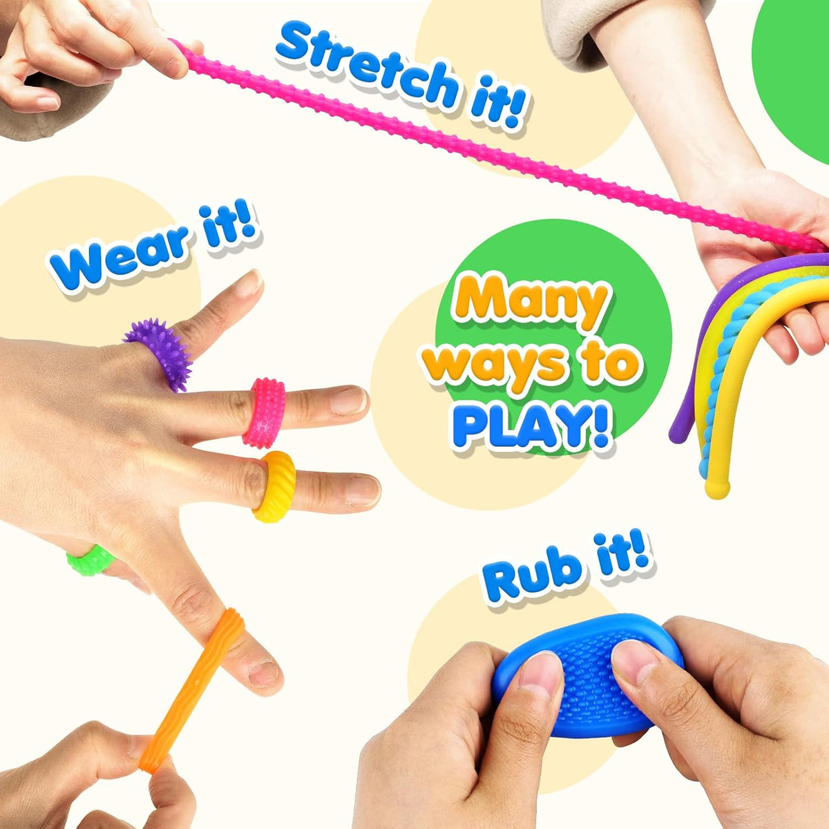 Hands stretching sensory fidget toys