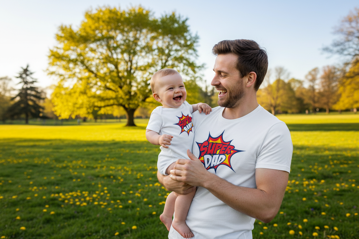 Dad and Son Matching Outfits Banner