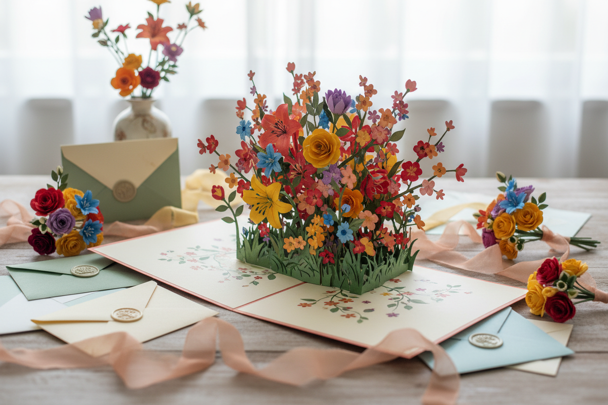 Pop-Up Greeting Cards & Paper Flower Gifts