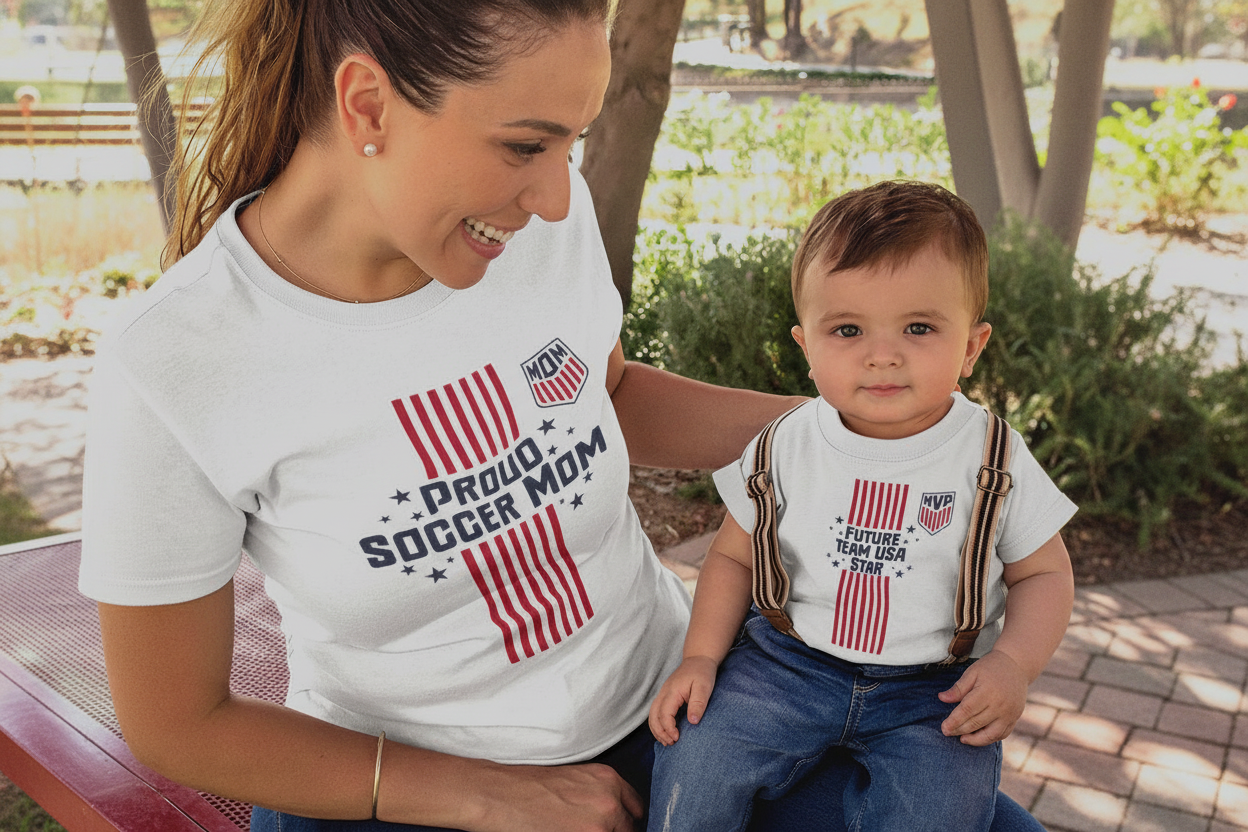 Mom and Child Matching Outfits Banner