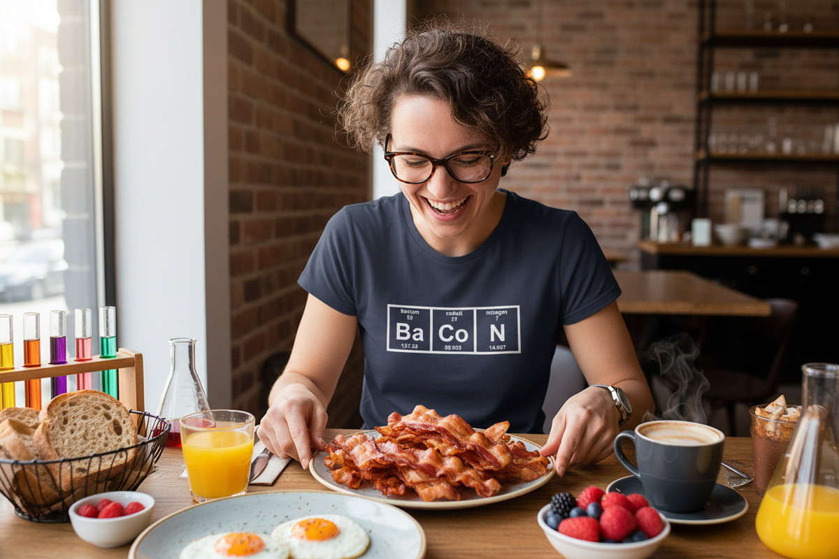 Funny Bacon Lovers Organic T-Shirts