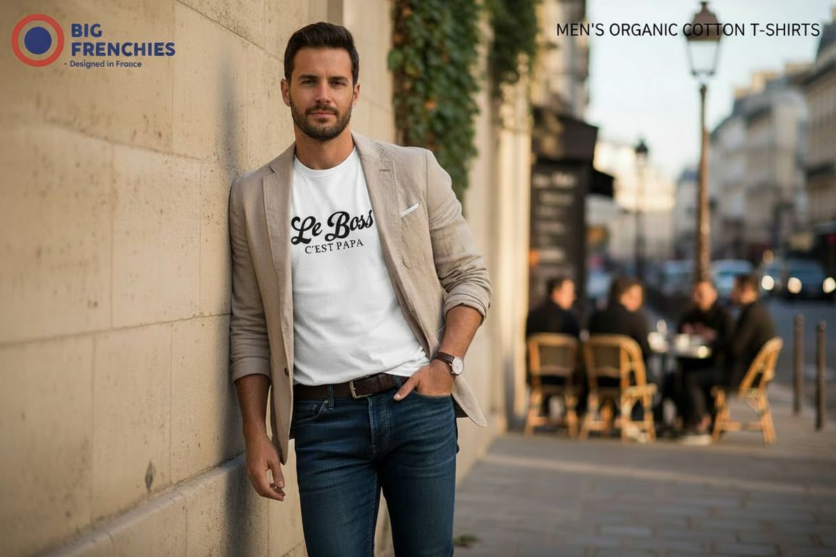 Men's Organic Cotton T-Shirts Banner - Fixed Logo