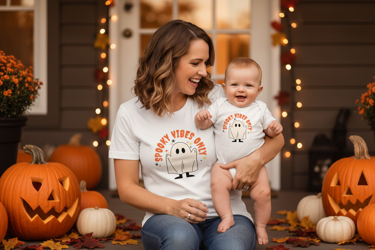 Mom and Baby Matching Outfits Banner