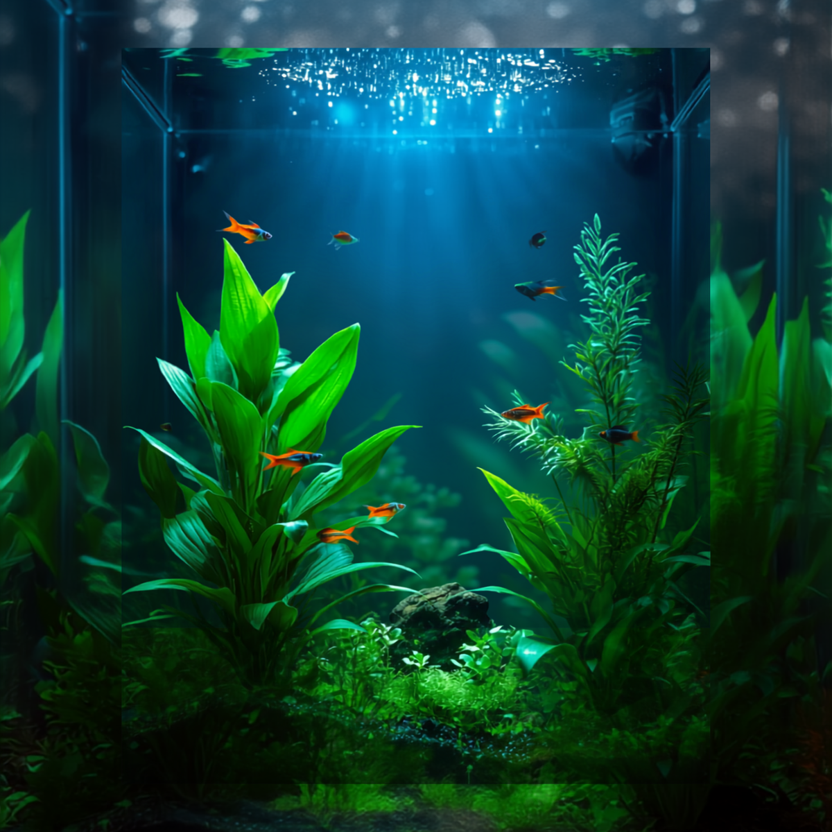 Home aquarium fish tank with tropical fish and plants - Pet Aquarium & Tank Supplies