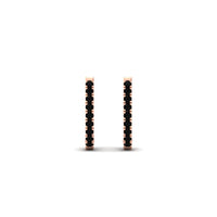 Round Cut 0.25 Ct Diamond Hoop Earrings