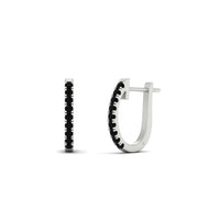 Round Cut 0.25 Ct Diamond Hoop Earrings
