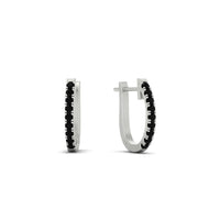 Round Cut 0.25 Ct Diamond Hoop Earrings