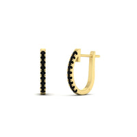 Round Cut 0.25 Ct Diamond Hoop Earrings