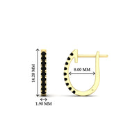 Round Cut 0.25 Ct Diamond Hoop Earrings