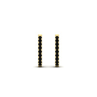 Round Cut 0.25 Ct Diamond Hoop Earrings