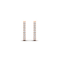 Round Cut 0.25 Ct Diamond Hoop Earrings