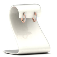 Round Cut 0.25 Ct Diamond Hoop Earrings