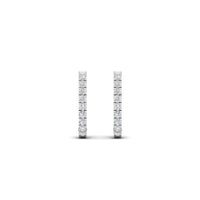 Round Cut 0.25 Ct Diamond Hoop Earrings