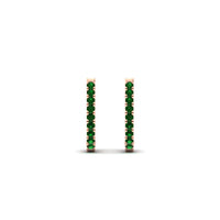 Round Cut 0.25 Ct Diamond Hoop Earrings