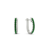 Round Cut 0.25 Ct Diamond Hoop Earrings