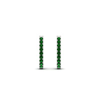 Round Cut 0.25 Ct Diamond Hoop Earrings