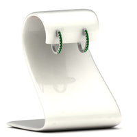 Round Cut 0.25 Ct Diamond Hoop Earrings