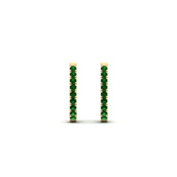Round Cut 0.25 Ct Diamond Hoop Earrings
