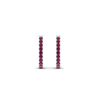Round Cut 0.25 Ct Diamond Hoop Earrings
