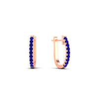 Round Cut 0.25 Ct Diamond Hoop Earrings