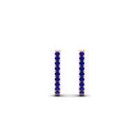 Round Cut 0.25 Ct Diamond Hoop Earrings