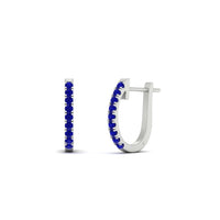 Round Cut 0.25 Ct Diamond Hoop Earrings