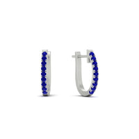 Round Cut 0.25 Ct Diamond Hoop Earrings