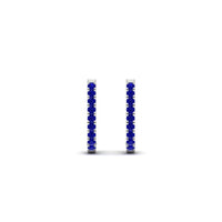 Round Cut 0.25 Ct Diamond Hoop Earrings