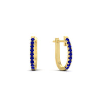 Round Cut 0.25 Ct Diamond Hoop Earrings