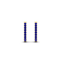 Round Cut 0.25 Ct Diamond Hoop Earrings