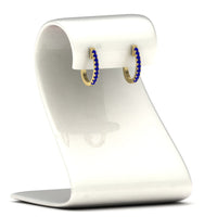 Round Cut 0.25 Ct Diamond Hoop Earrings