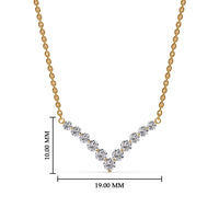 Round Graduated V-Necklace