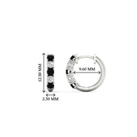 1/2 Carat Stunning Five Stone Huggie Hoops Earrings