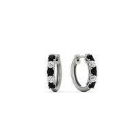 1/2 Carat Stunning Five Stone Huggie Hoops Earrings