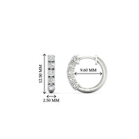 1/2 Carat Stunning Five Stone Huggie Hoops Earrings
