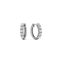 1/2 Carat Stunning Five Stone Huggie Hoops Earrings