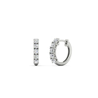 1/2 Carat Stunning Five Stone Huggie Hoops Earrings