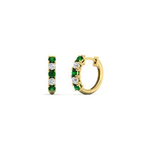 1/2 Carat Stunning Five Stone Huggie Hoops Earrings