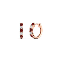 1/2 Carat Stunning Five Stone Huggie Hoops Earrings