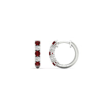 1/2 Carat Stunning Five Stone Huggie Hoops Earrings