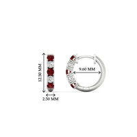 1/2 Carat Stunning Five Stone Huggie Hoops Earrings