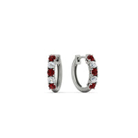 1/2 Carat Stunning Five Stone Huggie Hoops Earrings