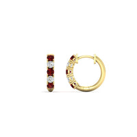 1/2 Carat Stunning Five Stone Huggie Hoops Earrings