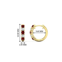 1/2 Carat Stunning Five Stone Huggie Hoops Earrings