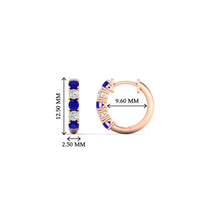 1/2 Carat Stunning Five Stone Huggie Hoops Earrings